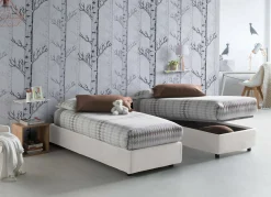 Letto singolo Agenta, con materasso Cm 80x190 incluso,<Dmora Cheap