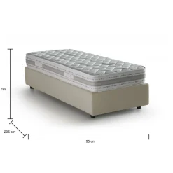 Letto singolo Agenta, con materasso Cm 80x190 incluso,<Dmora Cheap