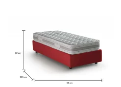 Letto singolo Agenta, con materasso Cm 80x190 incluso,<Dmora Sale
