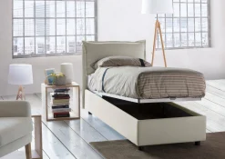 Letto singolo Aigor, adatto per materasso Cm 90x190,<Dmora Cheap