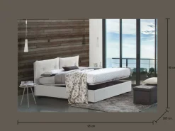 Letto singolo Albiate, con materasso Cm 80x190 incluso,<Dmora Cheap