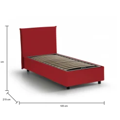 Letto singolo Alder, adatto per materasso Cm 90x200,<Dmora Flash Sale
