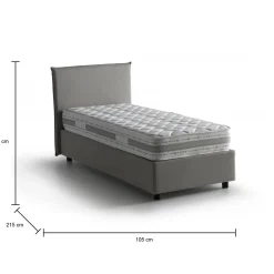 Letto singolo Alison, con materasso Cm 90x200 incluso,<Dmora Online