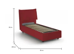 Letto singolo Alto, adatto per materasso Cm 80x190,<Dmora Online