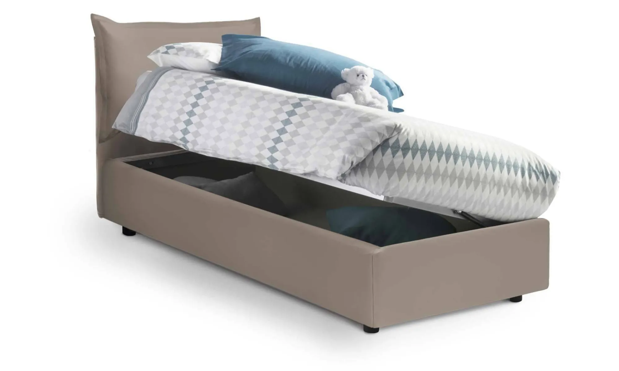Letto singolo Alzavola, con materasso Cm 80x190 incluso,<Dmora Hot