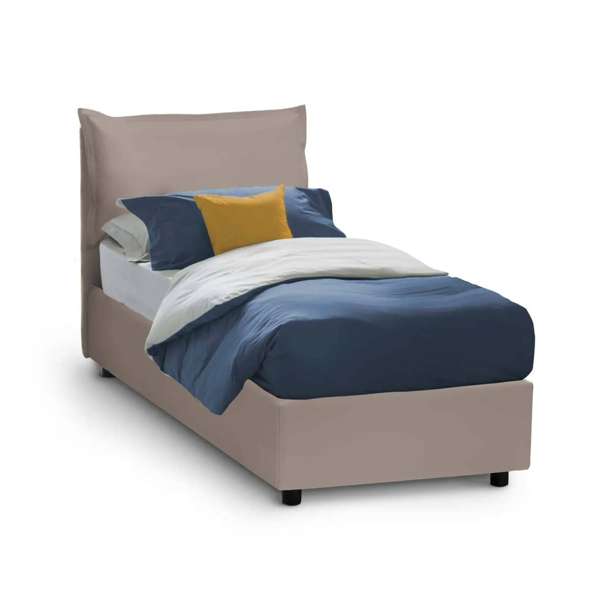 Letto singolo Amandola, con materasso Cm 90x190 incluso,<Dmora Store