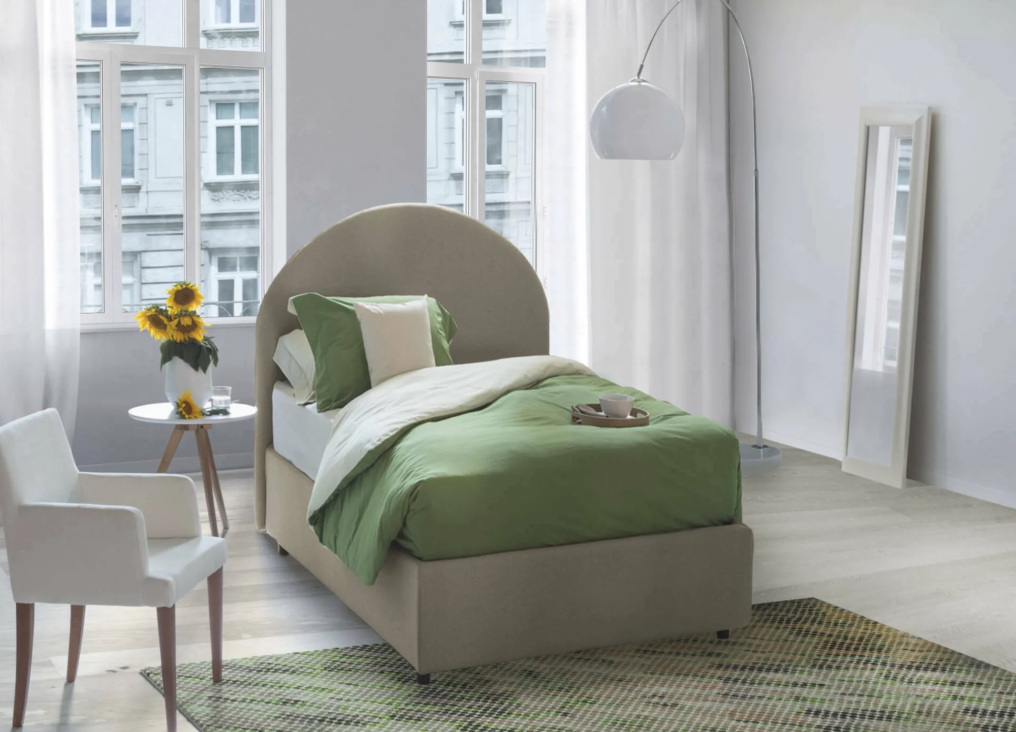 Letto singolo Amantea, adatto per materasso Cm 80x190,<Dmora Best Sale