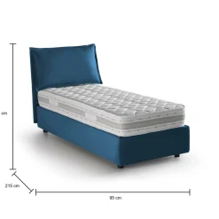 Letto singolo Ancara, con materasso Cm 80x200 incluso,<Dmora Fashion