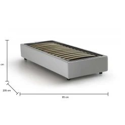 Letto singolo Andros, adatto per materasso Cm 80x190,<Dmora Cheap