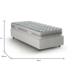 Letto singolo Andry, con materasso Cm 80x190 incluso,<Dmora Outlet
