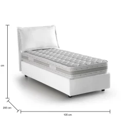 Letto singolo Animal, con materasso Cm 90x190 incluso,<Dmora Discount