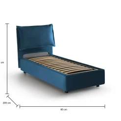 Letto singolo Aphrodite, adatto per materasso Cm 80x190,<Dmora Shop