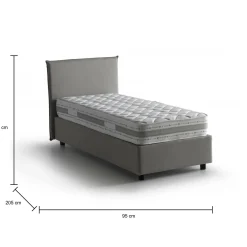 Letto singolo Aquilla, con materasso Cm 80x190 incluso,<Dmora Hot