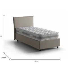 Letto singolo Aquilla, con materasso Cm 80x190 incluso,<Dmora Sale