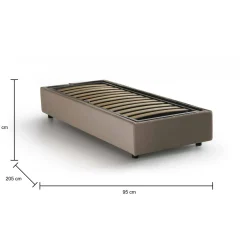 Letto singolo Aquolina, adatto per materasso Cm 80x190,<Dmora Shop