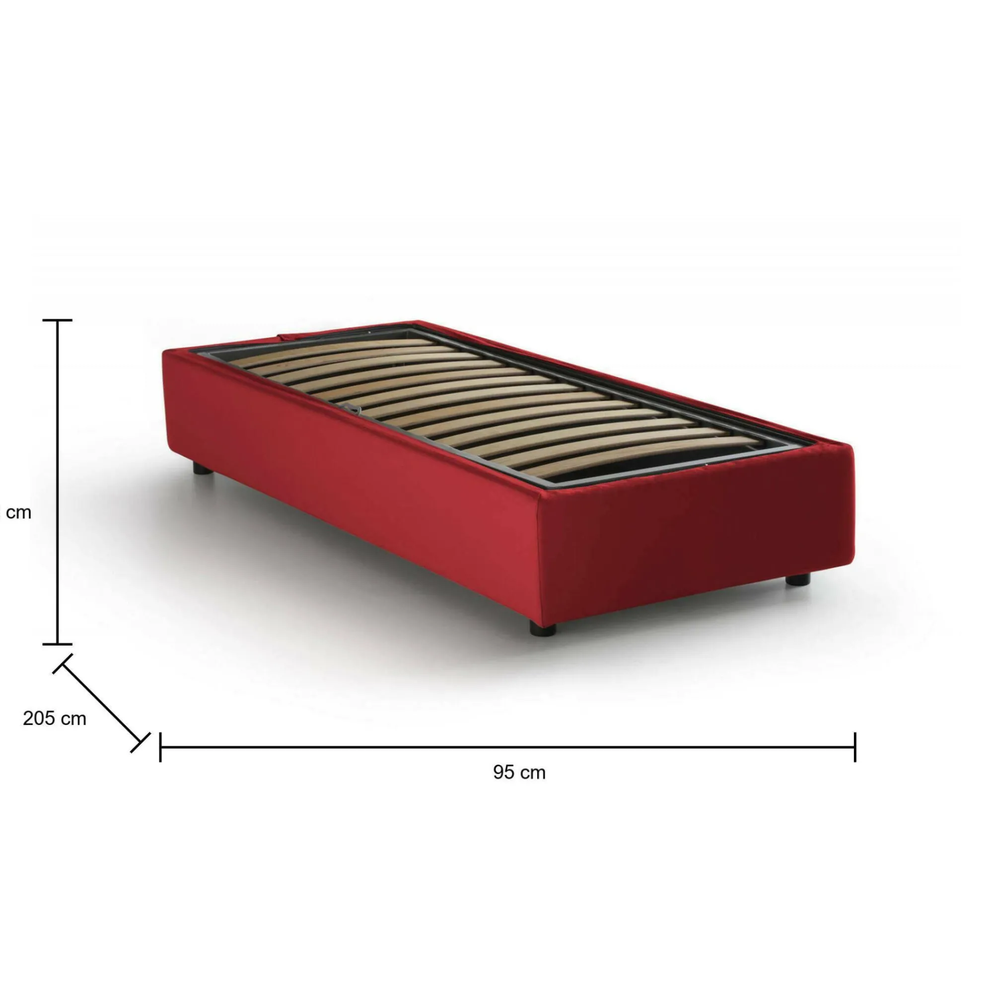 Letto singolo Aquolina, adatto per materasso Cm 80x190,<Dmora Hot