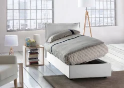 Letto singolo Aren, con materasso Cm 80x190 incluso,<Dmora Discount