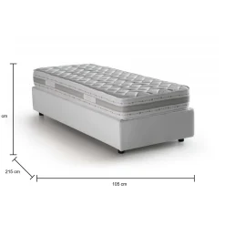 Letto singolo Aribal, con materasso Cm 90x200 incluso,<Dmora Clearance
