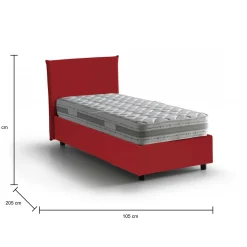 Letto singolo Arminius, con materasso Cm 90x190 incluso,<Dmora New