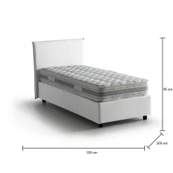 Letto singolo Arminius, con materasso Cm 90x190 incluso,<Dmora Online