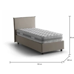 Letto singolo Arminius, con materasso Cm 90x190 incluso,<Dmora Best