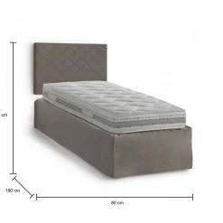 Letto singolo Ascra, Cm 80x190,<Dmora Sale