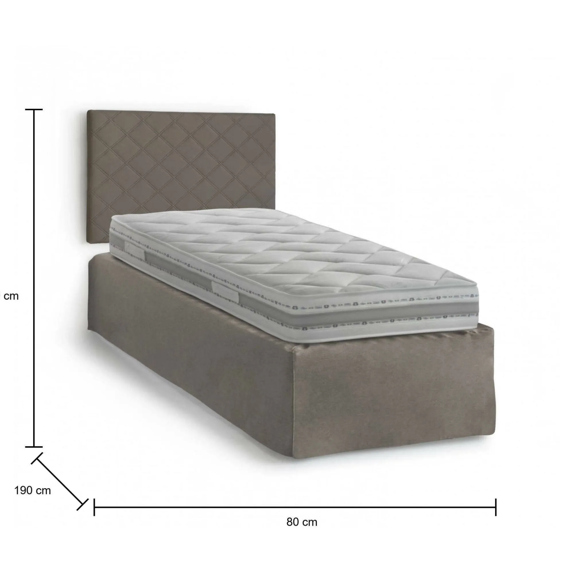 Letto singolo Ascra, Cm 80x190,<Dmora Sale