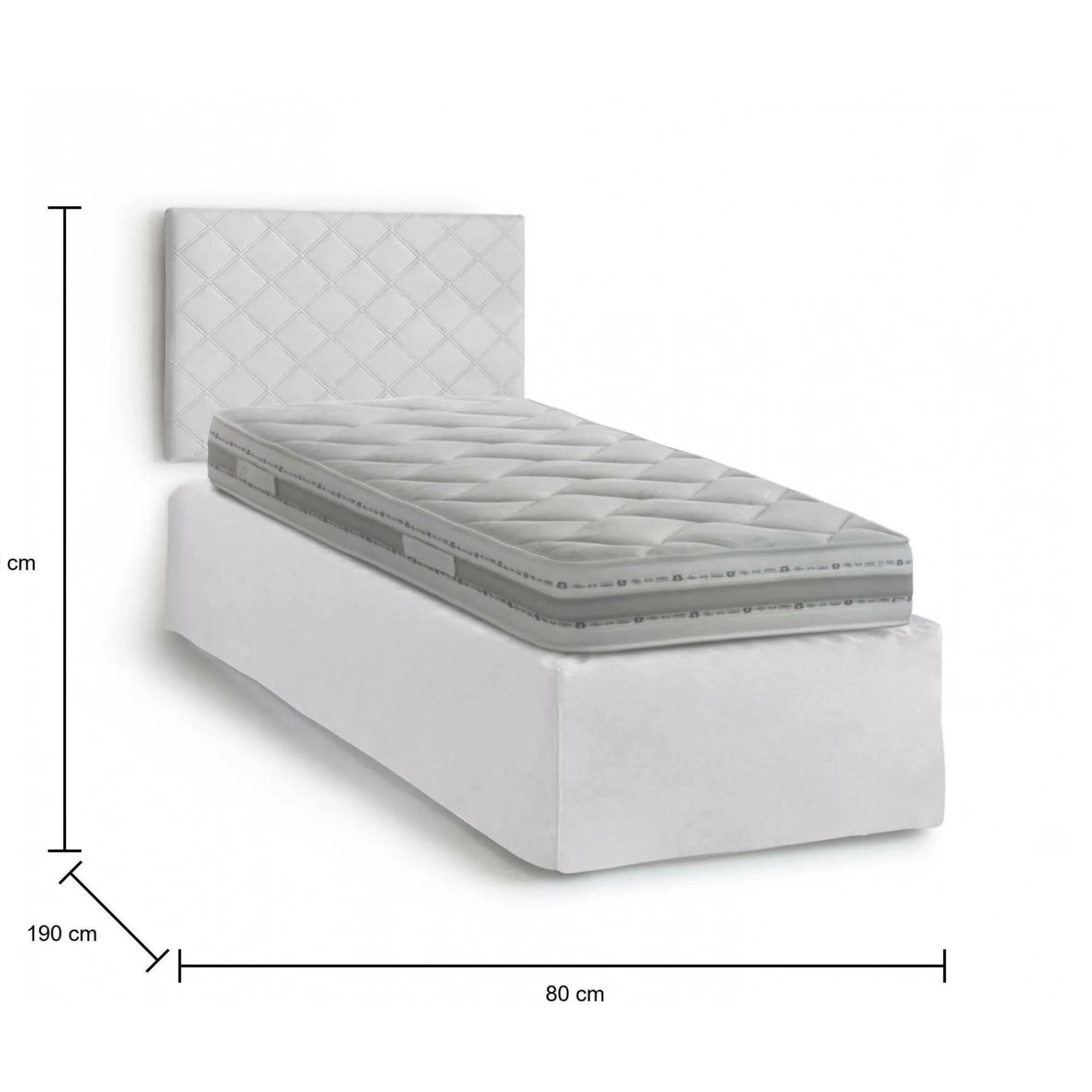 Letto singolo Ascra, Cm 80x190,<Dmora Clearance