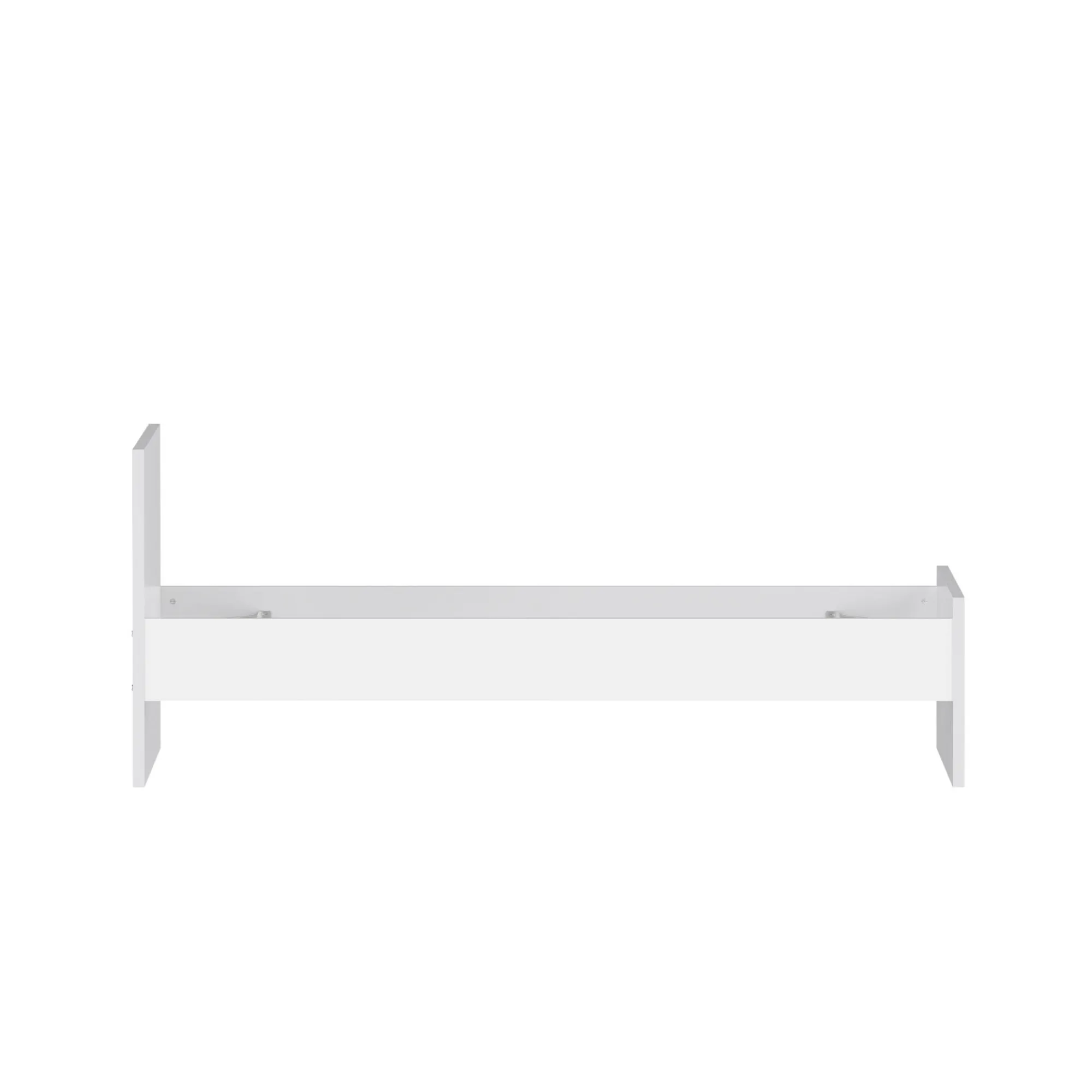 Letto singolo Assar, 96x197 h80 cm, Bianco<Dmora Outlet