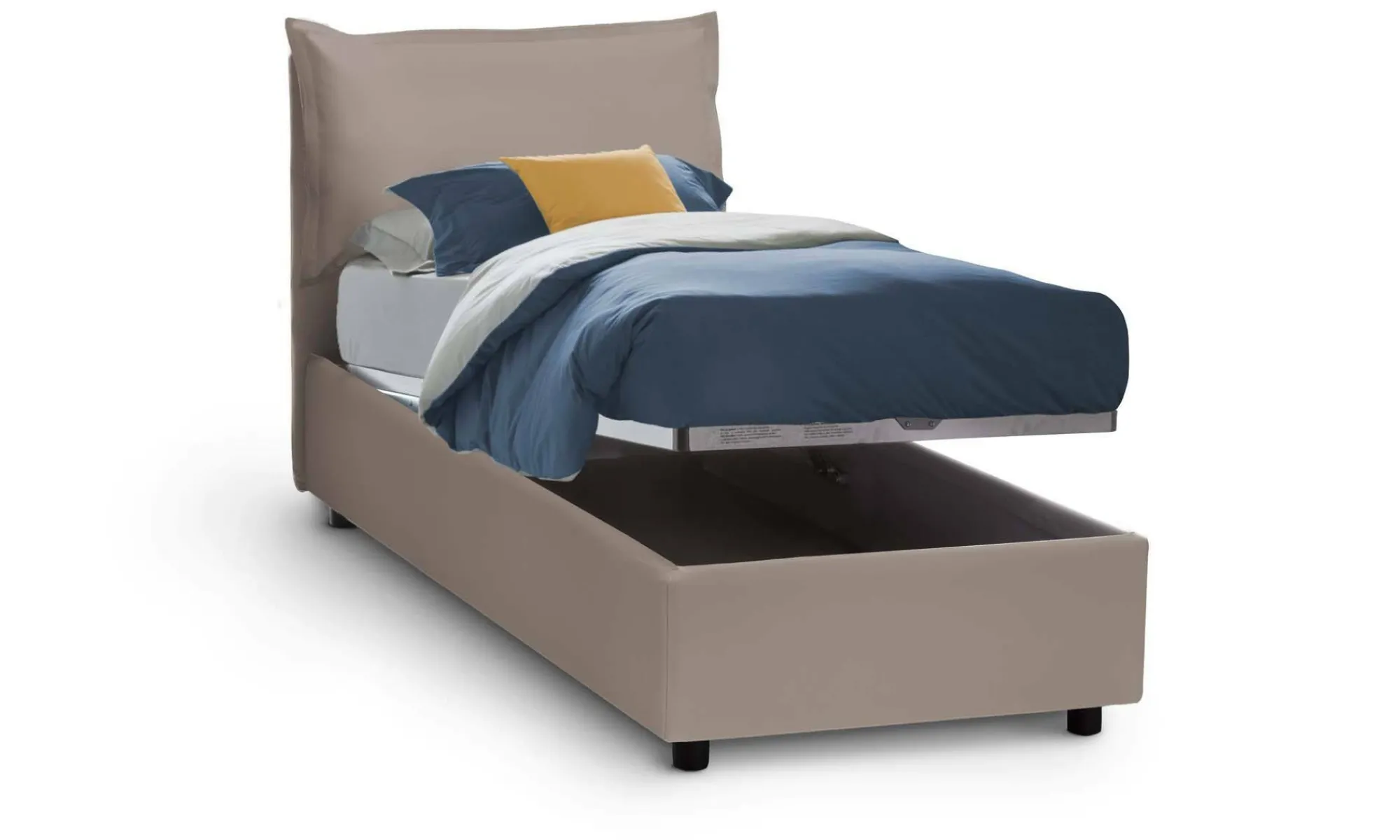 Letto singolo Assoreta, con materasso Cm 90x200 incluso,<Dmora Online