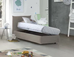 Letto singolo Astianatte, con materasso Cm 80x190 incluso,<Dmora Clearance