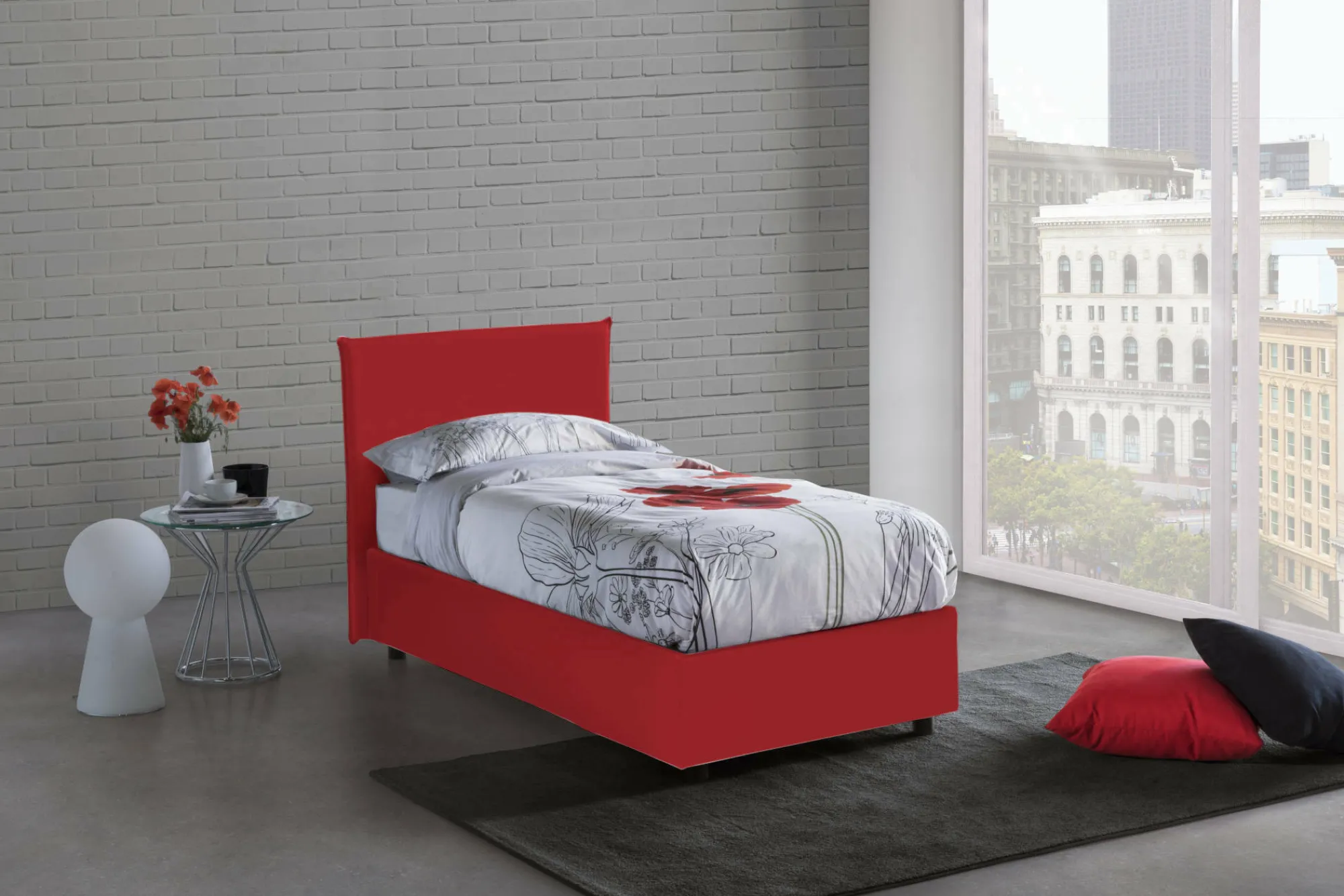 Letto singolo Astor, con materasso Cm 80x190 incluso,<Dmora Store