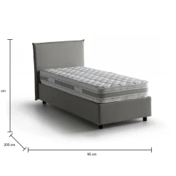 Letto singolo Astor, con materasso Cm 80x190 incluso,<Dmora Clearance