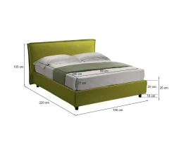 Letto singolo Atrelmo, Con materasso Cm 80x200 incluso,<Dmora Sale