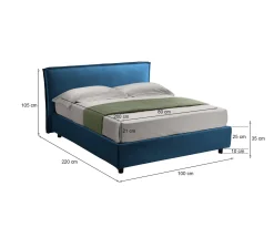 Letto singolo Atrelmo, Con materasso Cm 80x200 incluso,<Dmora Best