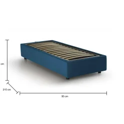 Letto singolo Ava, adatto per materasso Cm 80x200,<Dmora Cheap