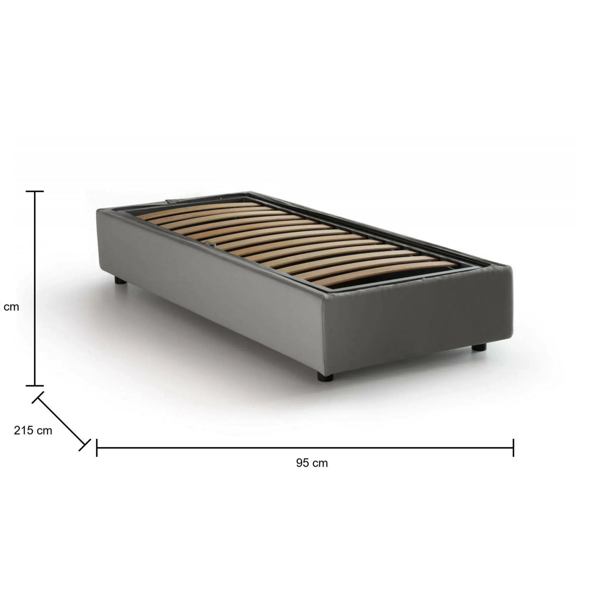Letto singolo Ava, adatto per materasso Cm 80x200,<Dmora Sale