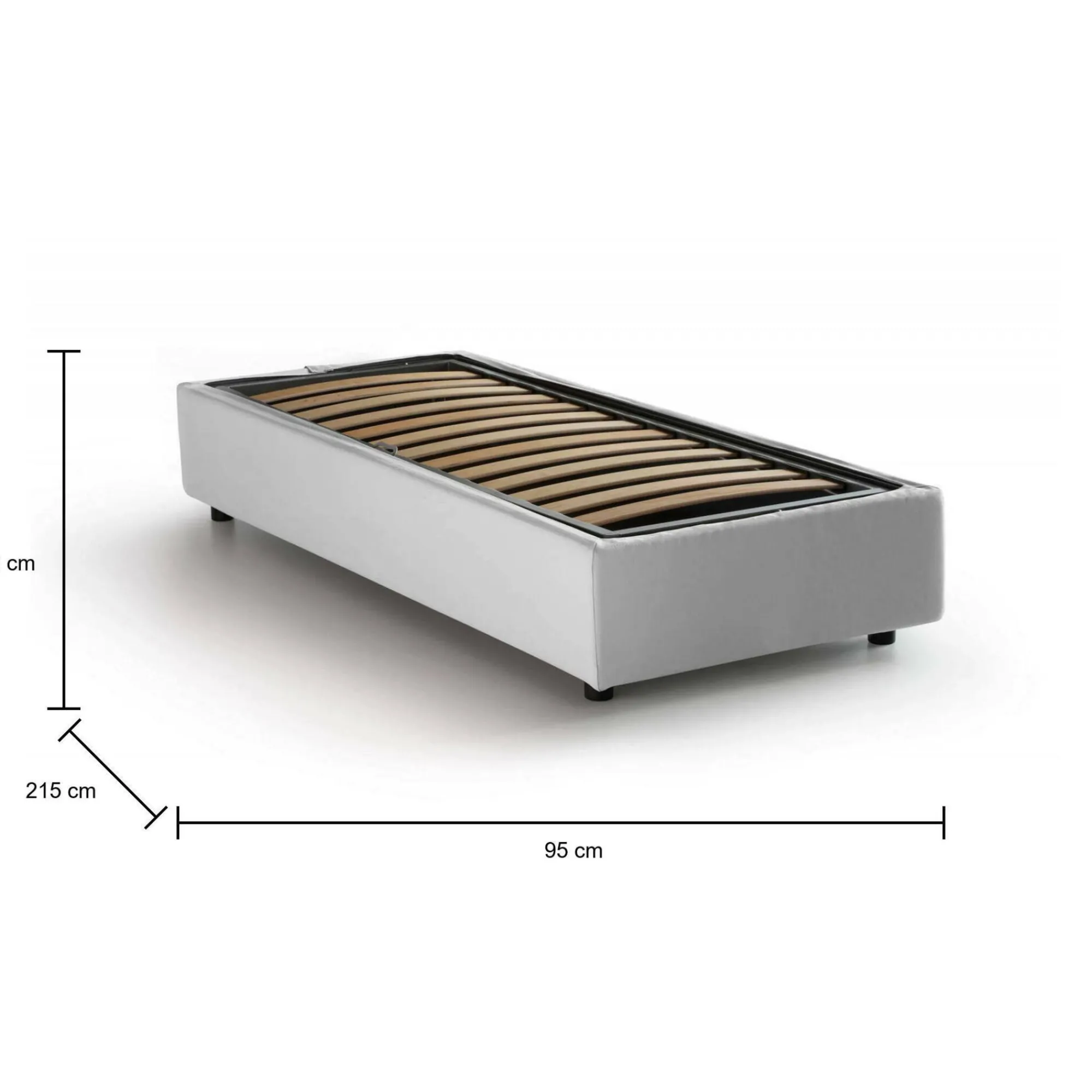 Letto singolo Ava, adatto per materasso Cm 80x200,<Dmora Flash Sale