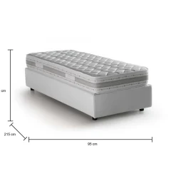 Letto singolo Avova, con materasso Cm 80x200 incluso,<Dmora Best