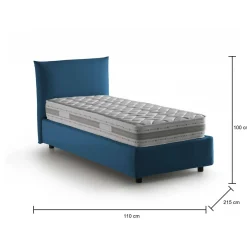 Letto singolo Azeglio, con materasso Cm 80x190 incluso,<Dmora Clearance