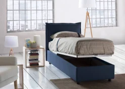 Letto singolo Azzurrino, adatto per materasso Cm 80x200,<Dmora Best