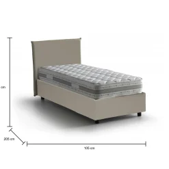 Letto singolo Bernarda, con materasso Cm 90x190 incluso,<Dmora Best Sale
