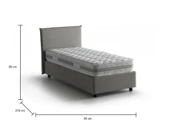 Letto singolo Boudicca, con materasso Cm 80x200 incluso,<Dmora New
