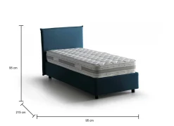 Letto singolo Boudicca, con materasso Cm 80x200 incluso,<Dmora Flash Sale