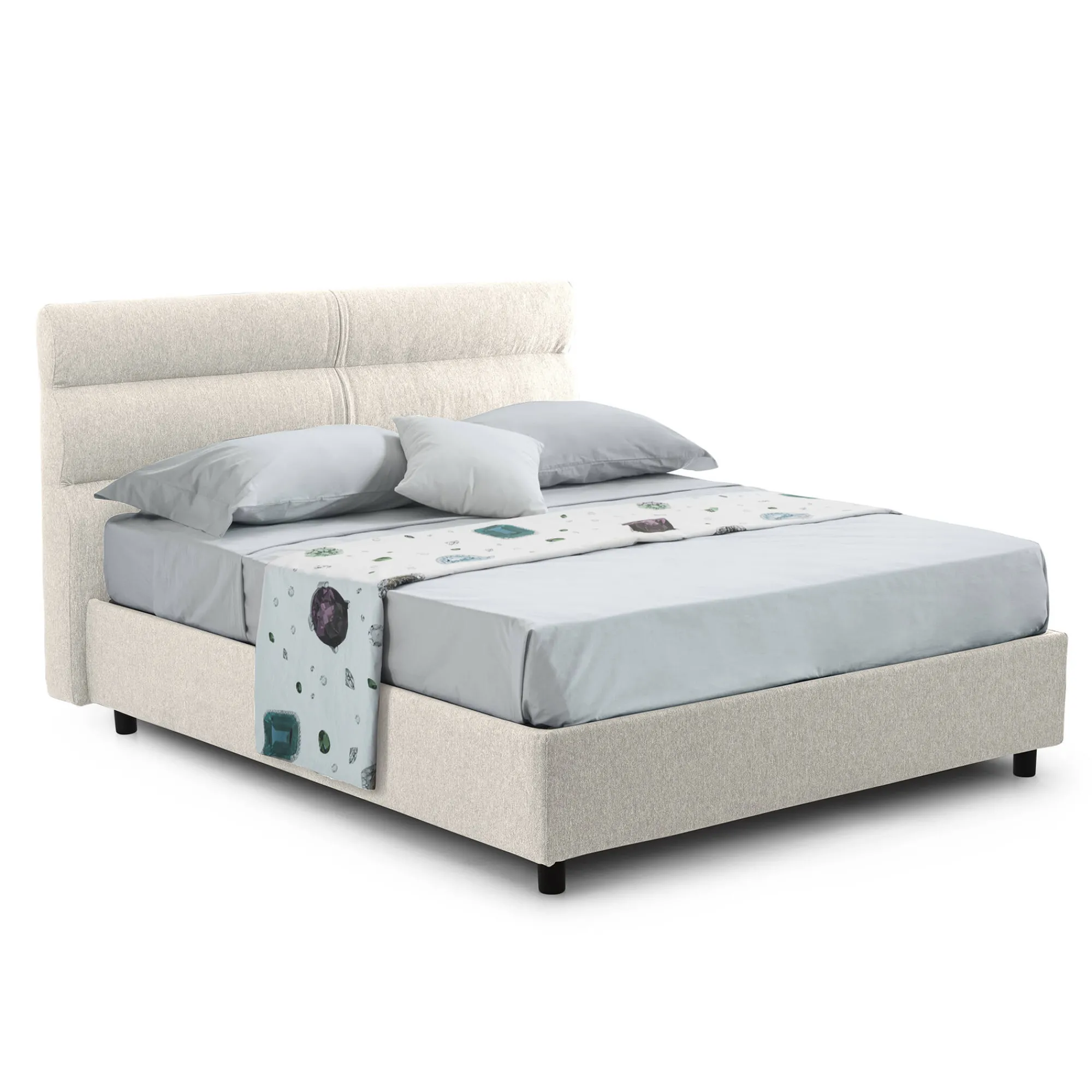 Letto singolo Brendola, Con materasso Cm 80x190 incluso,<Dmora Outlet