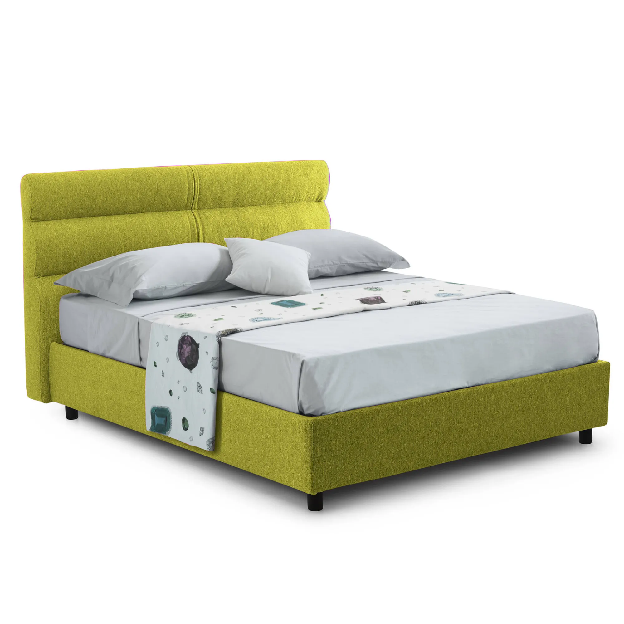 Letto singolo Brendola, Con materasso Cm 80x190 incluso,<Dmora Best