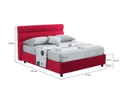 Letto singolo Brendola, Con materasso Cm 80x190 incluso,<Dmora Online
