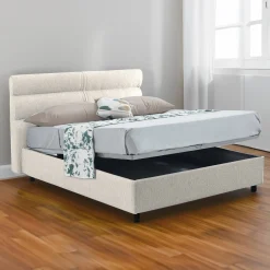 Letto singolo Brendola, Con materasso Cm 80x190 incluso,<Dmora Outlet