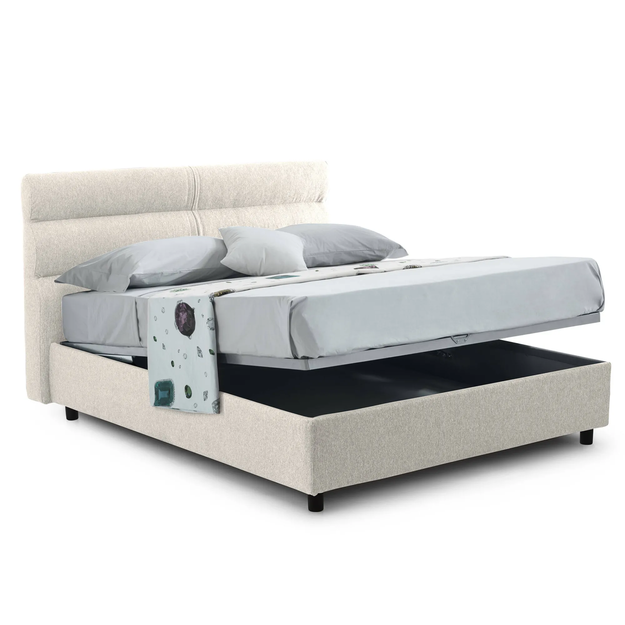Letto singolo Brendola, Con materasso Cm 80x190 incluso,<Dmora Outlet