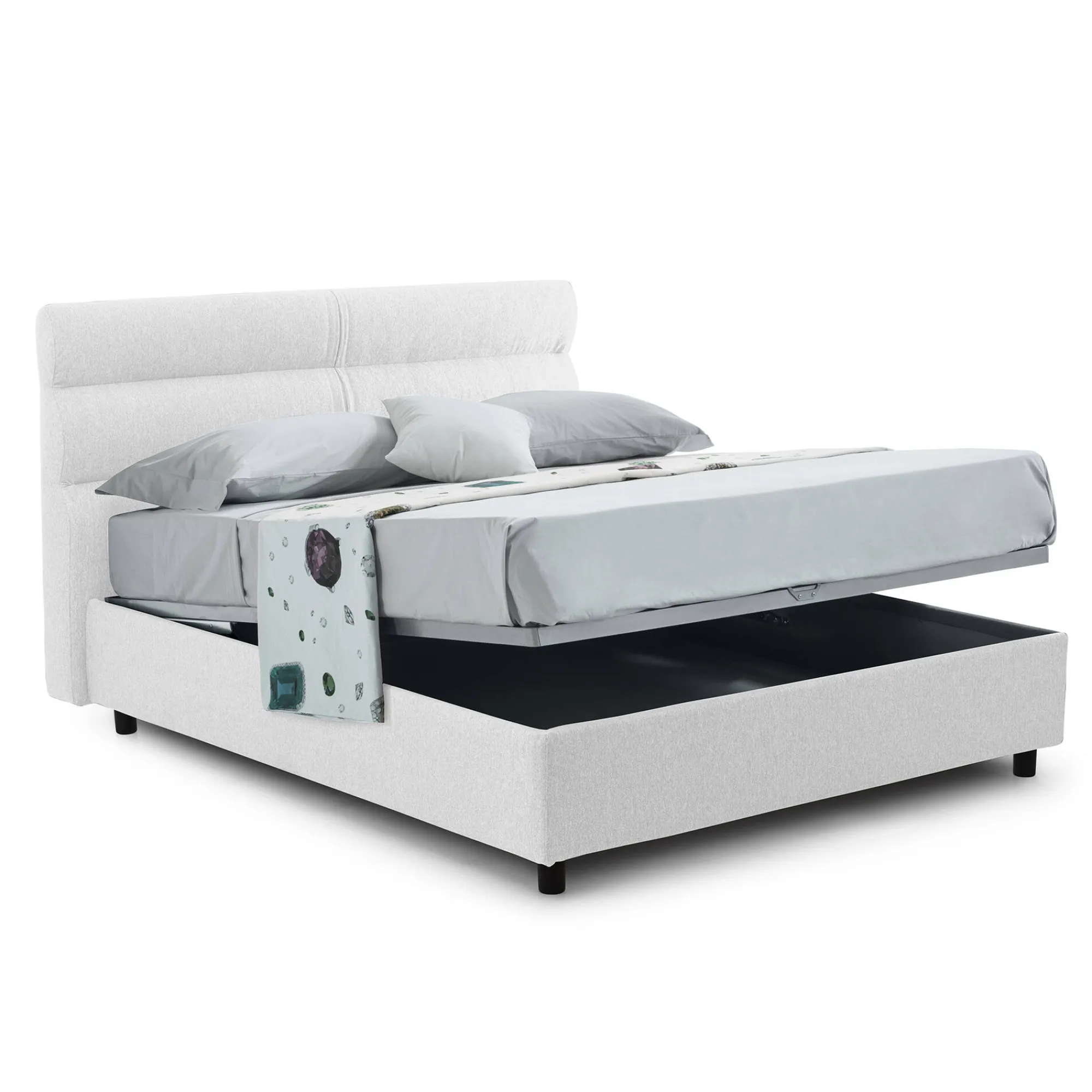 Letto singolo Brendola, Con materasso Cm 80x190 incluso,<Dmora Clearance